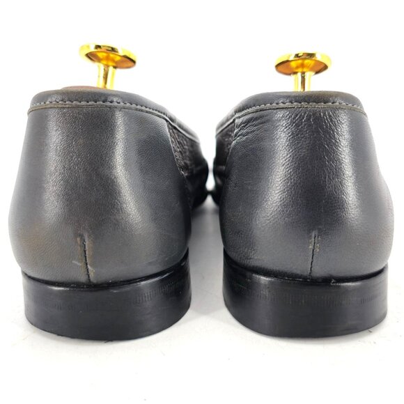 Avventura Exotic Gray Grey Ostrich Leather Dress Shoes Men Size 9.5M Moc Loafers - Picture 5 of 12